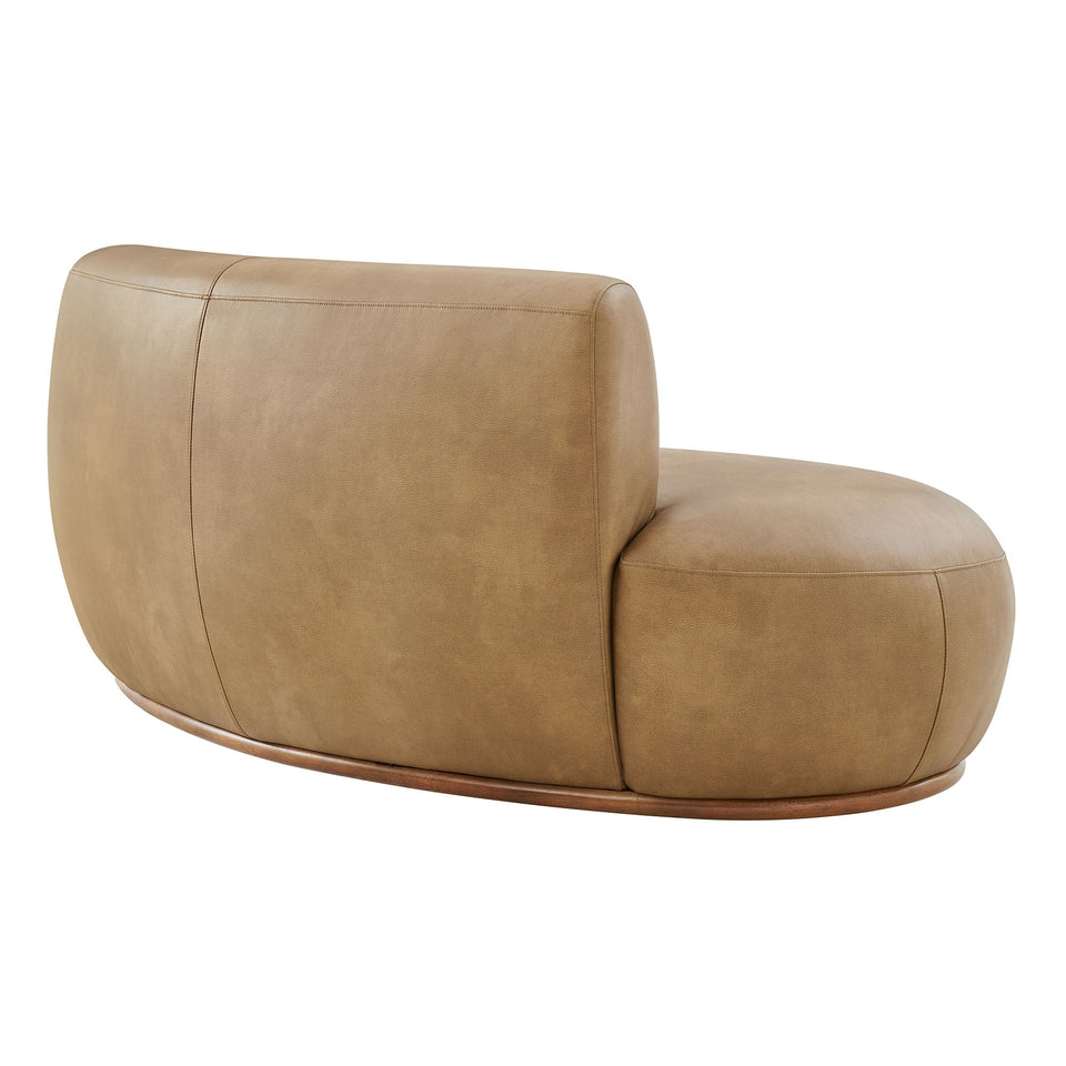 Rialta Curved Left-Arm Vegan Leather Sectional Loveseat by Modway