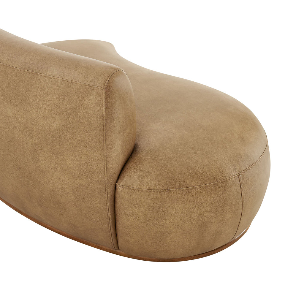Rialta Curved Left-Arm Vegan Leather Sectional Loveseat by Modway
