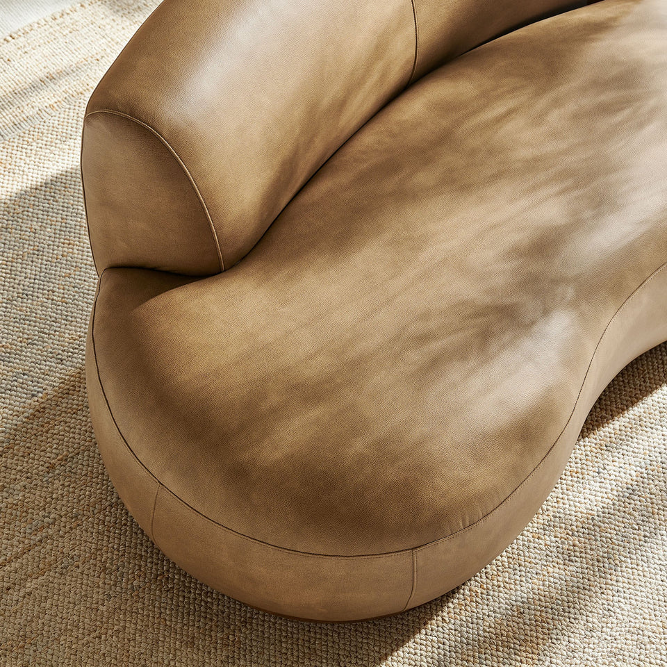 Rialta Curved Left-Arm Vegan Leather Sectional Loveseat by Modway