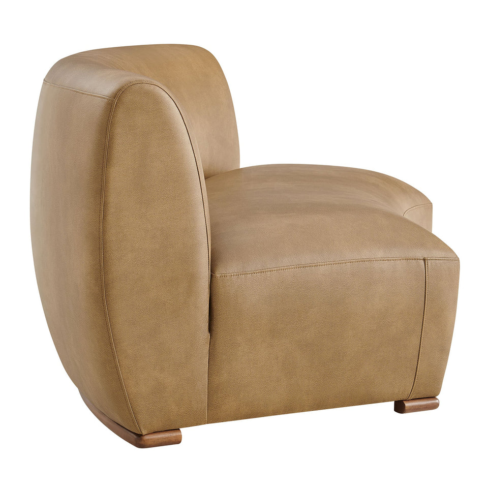 Rialta Curved Armless Vegan Leather Sectional Loveseat by Modway