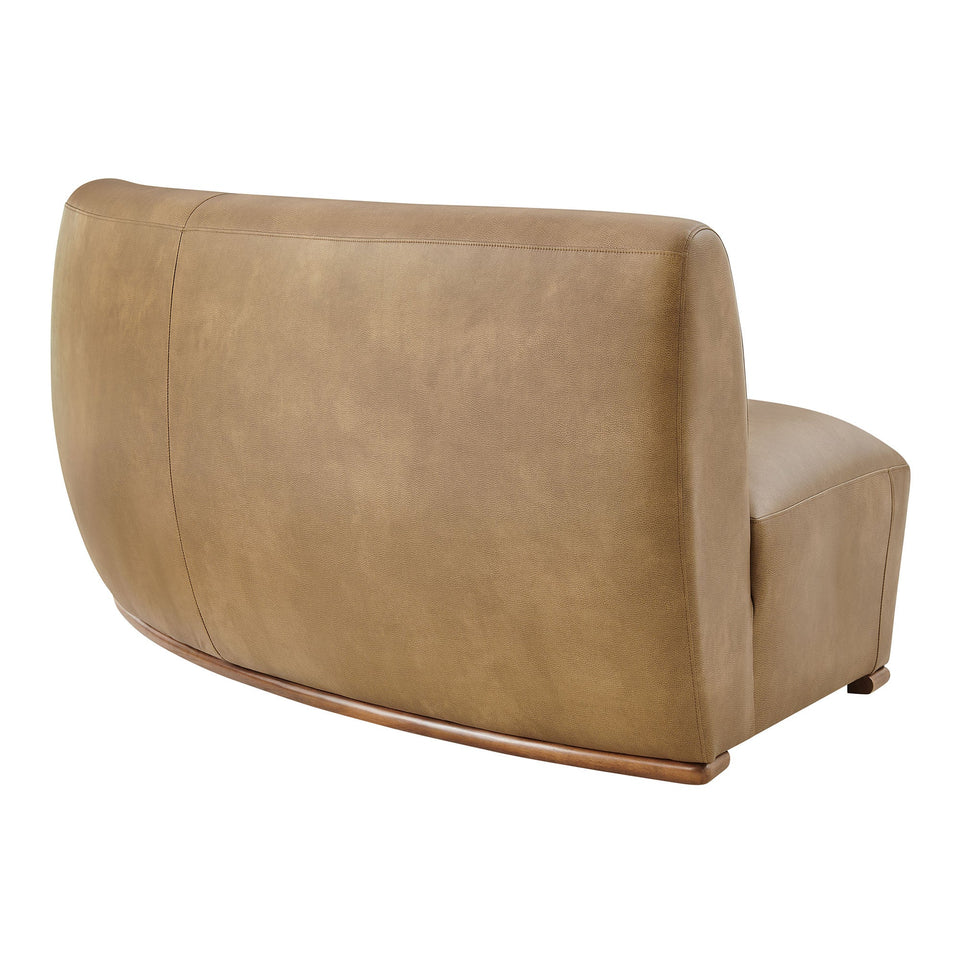 Rialta Curved Armless Vegan Leather Sectional Loveseat by Modway