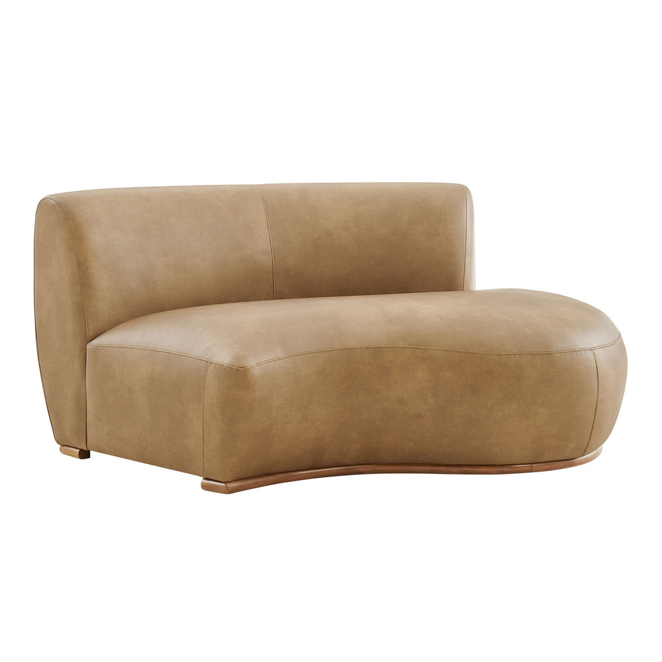 Rialta Curved Right-Arm Vegan Leather Sectional Loveseat by Modway