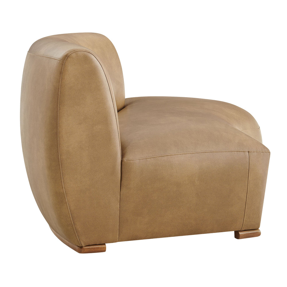 Rialta Curved Right-Arm Vegan Leather Sectional Loveseat by Modway