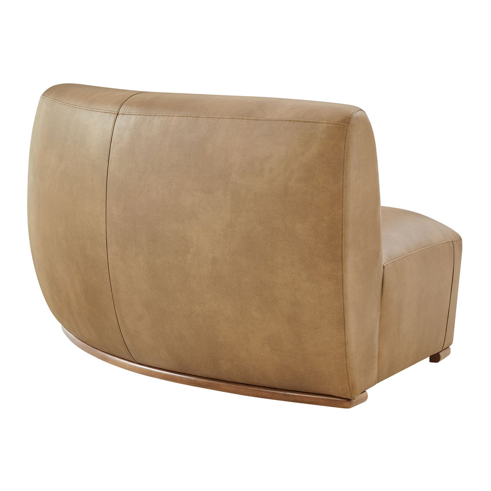 Rialta Curved Right-Arm Vegan Leather Sectional Loveseat by Modway