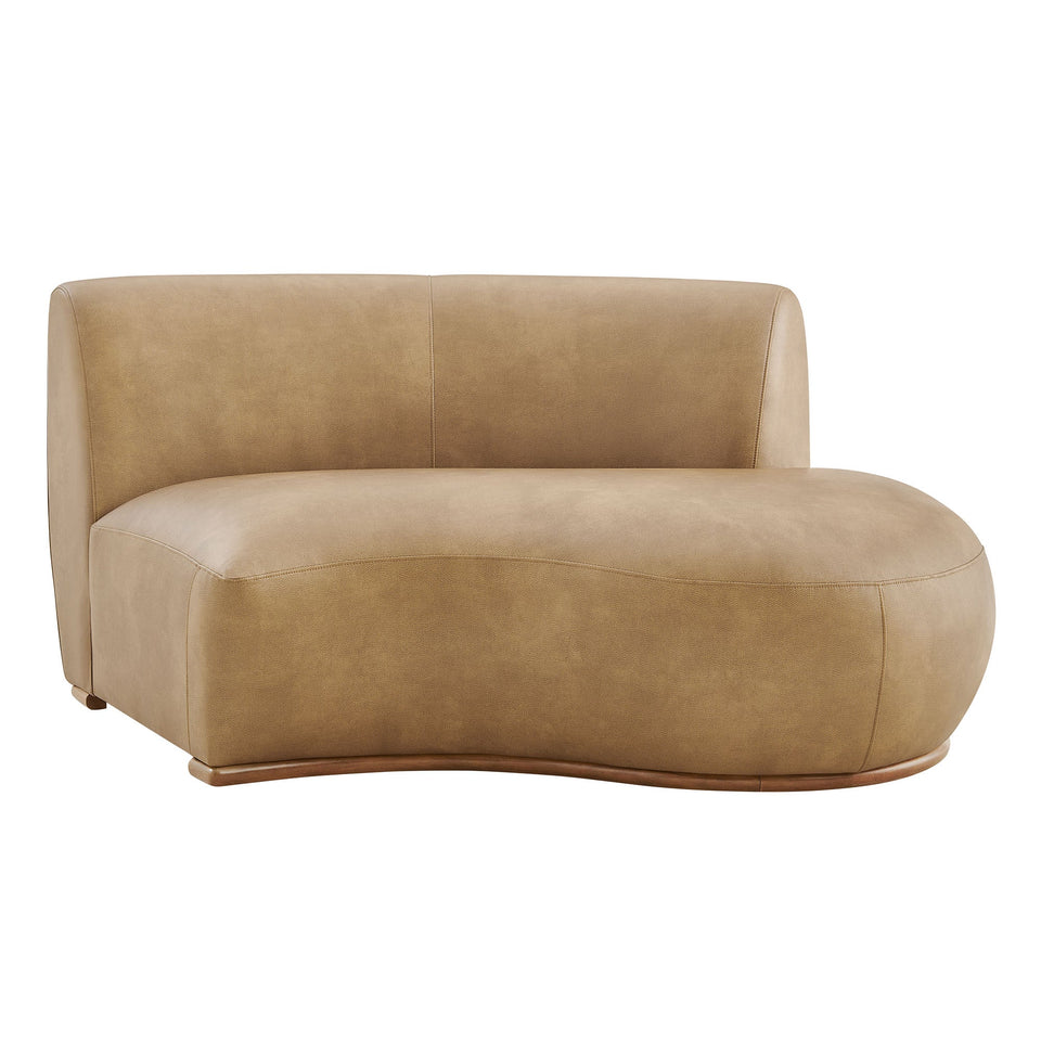 Rialta Curved Right-Arm Vegan Leather Sectional Loveseat by Modway