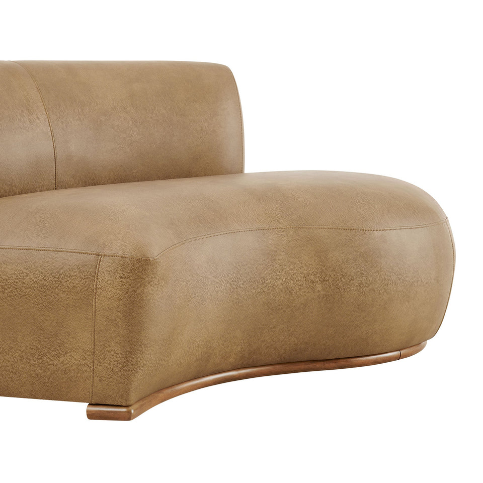 Rialta Curved Right-Arm Vegan Leather Sectional Loveseat by Modway