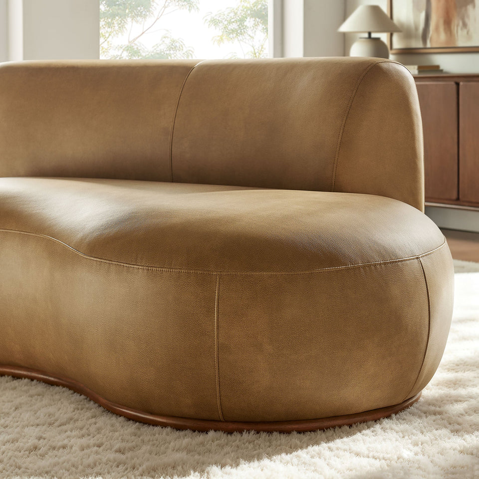 Rialta Curved Right-Arm Vegan Leather Sectional Loveseat by Modway