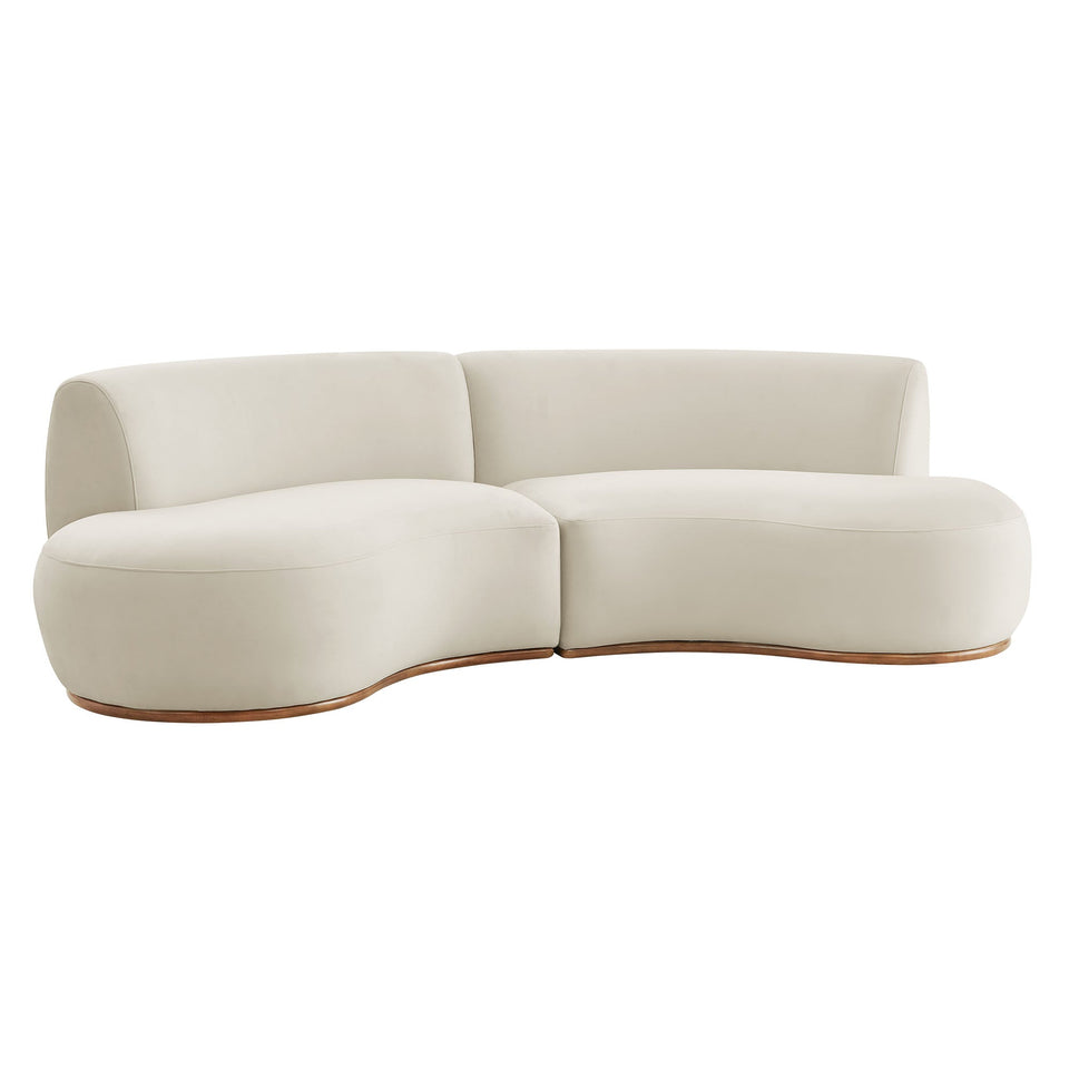 Rialta 2 Piece Curved Performance Velvet Sectional Sofa by Modway