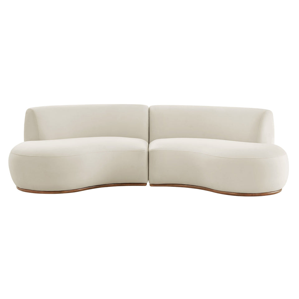 Rialta 2 Piece Curved Performance Velvet Sectional Sofa by Modway