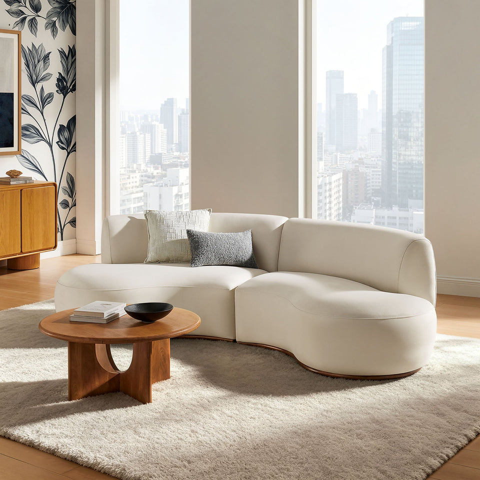Rialta 2 Piece Curved Performance Velvet Sectional Sofa by Modway