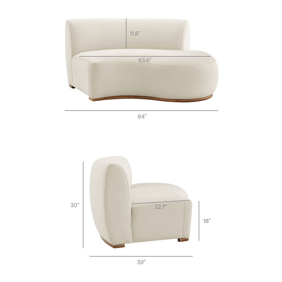 Rialta 2 Piece Curved Performance Velvet Sectional Sofa by Modway