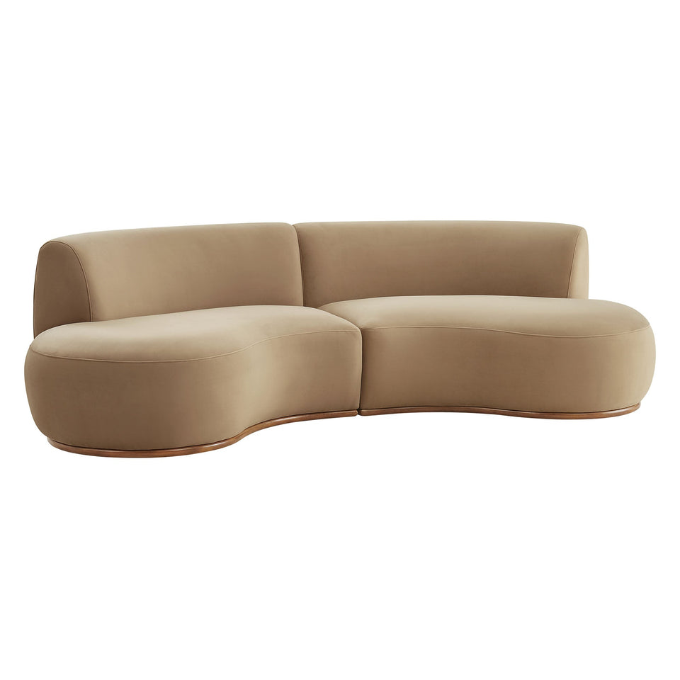 Rialta 2 Piece Curved Performance Velvet Sectional Sofa by Modway