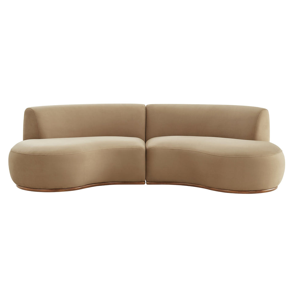 Rialta 2 Piece Curved Performance Velvet Sectional Sofa by Modway