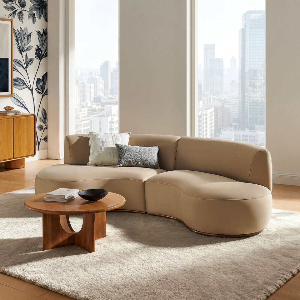 Rialta 2 Piece Curved Performance Velvet Sectional Sofa by Modway