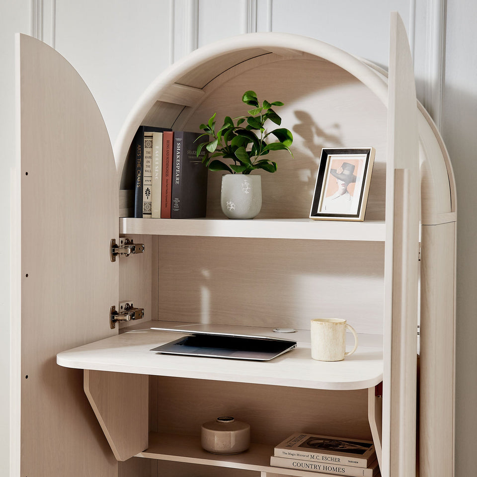 Bellamy Arched Fold-Out Desk Cabinet by Modway