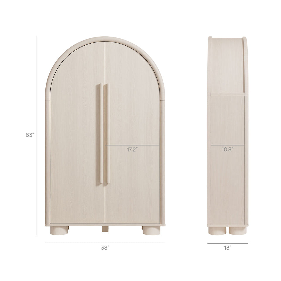 Bellamy Arched Fold-Out Desk Cabinet by Modway