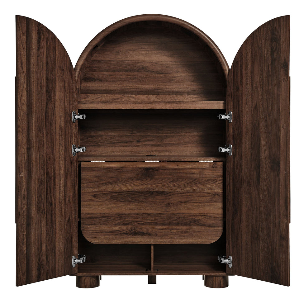 Bellamy Arched Fold-Out Desk Cabinet by Modway