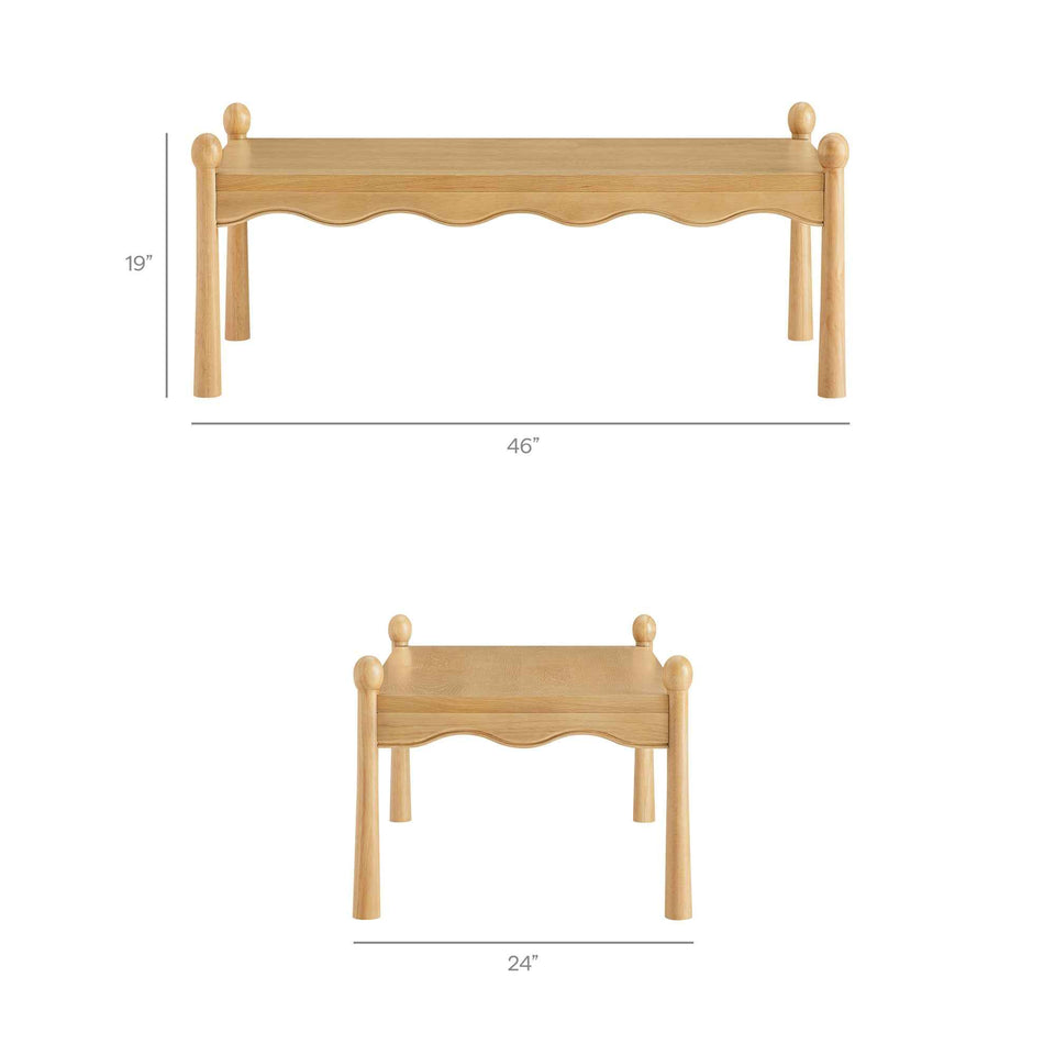 Darcy 46 Inch Wood Coffee Table