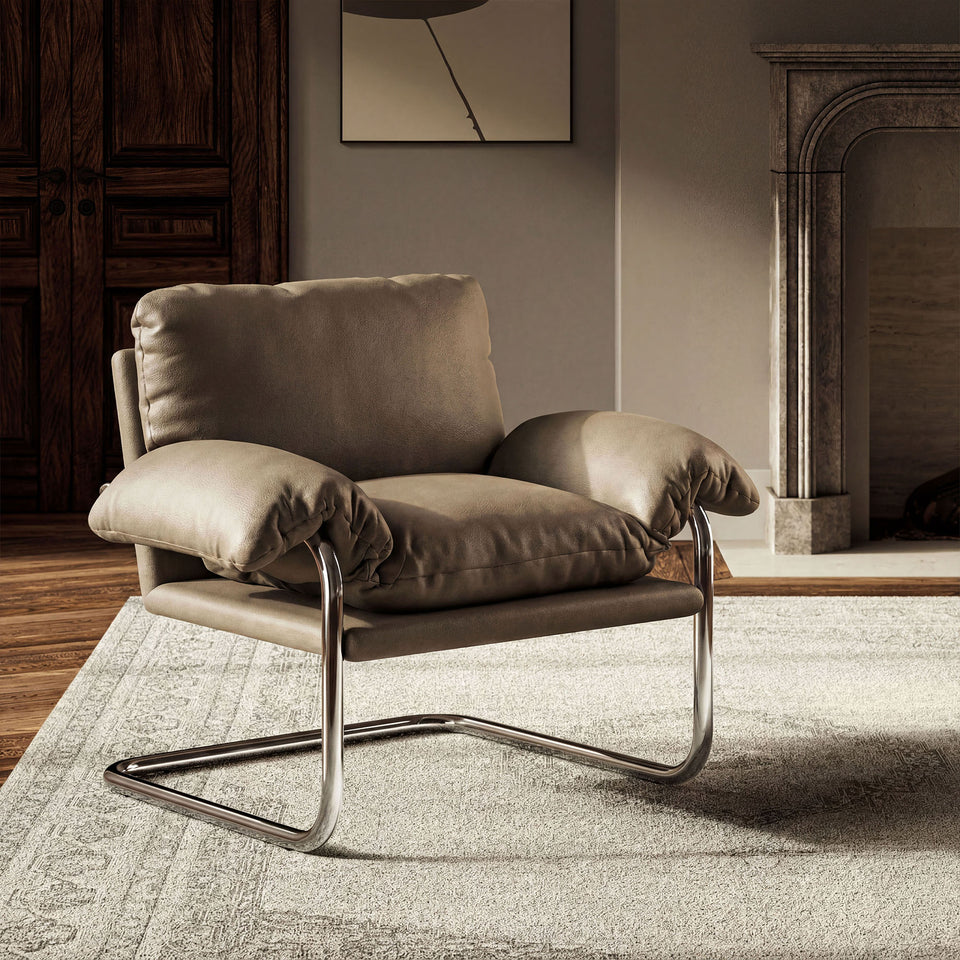 Ansel Vegan Leather Accent Chair by Modway