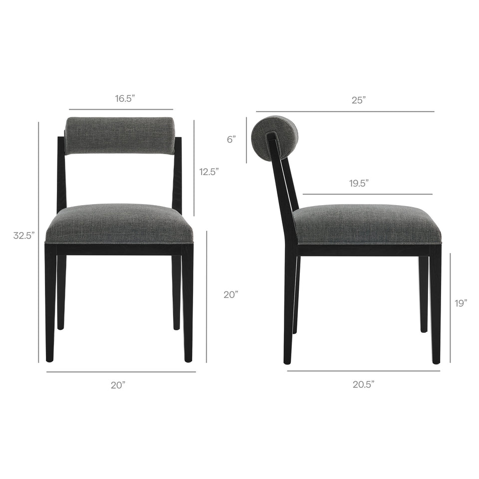 Kai Fabric Dining Chair Set of 2 by Modway