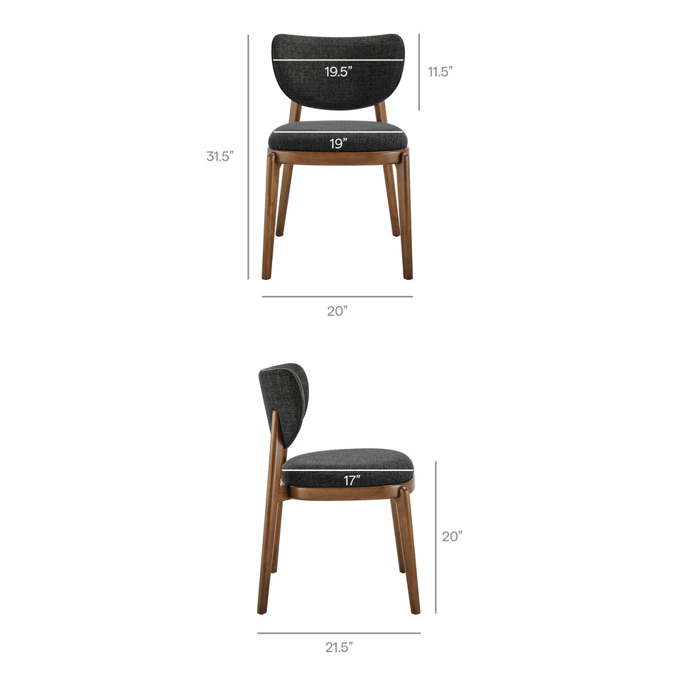 Fenwick Fabric Dining Chairs Set of 2 by Modway