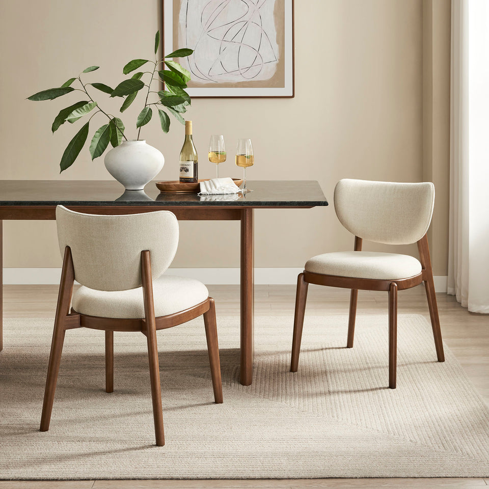 Fenwick Fabric Dining Chairs Set of 2 by Modway