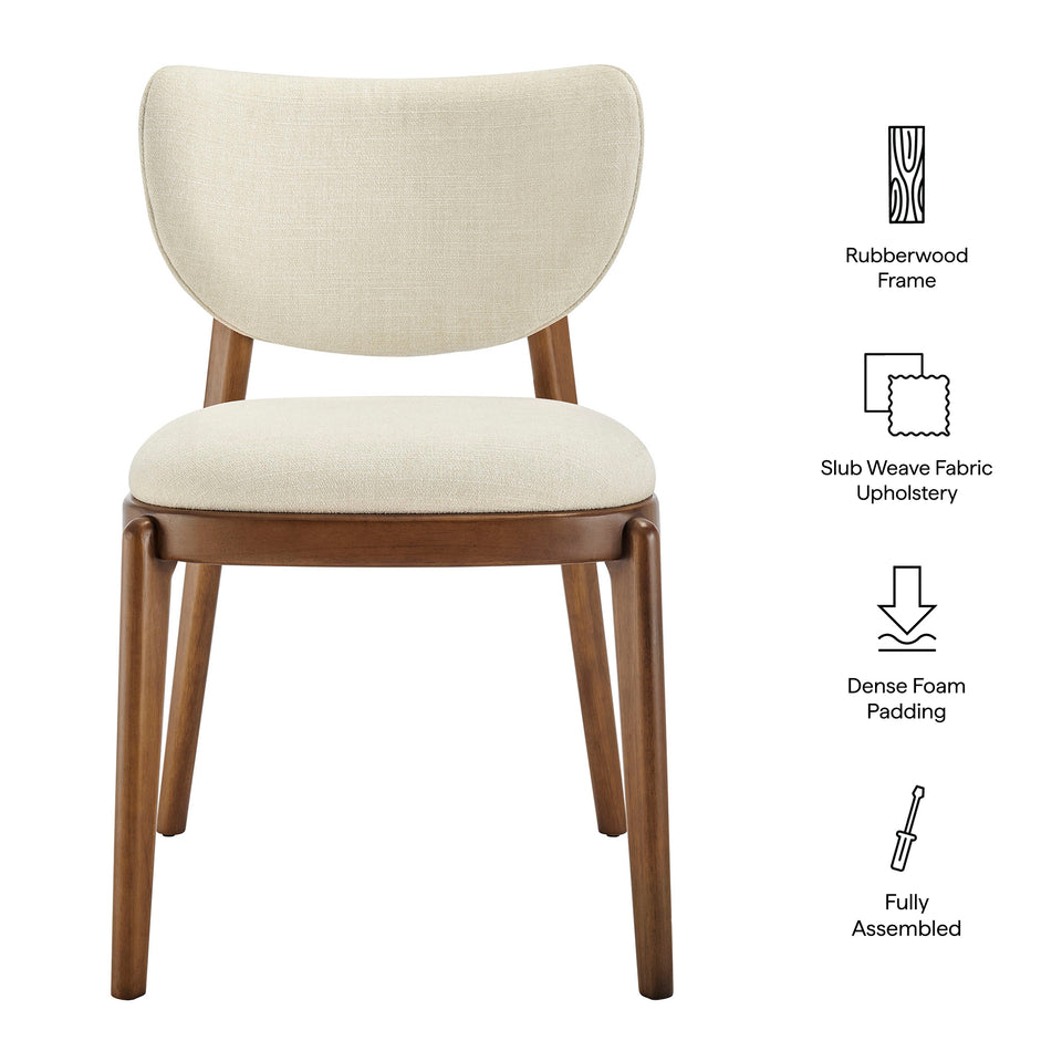 Fenwick Fabric Dining Chairs Set of 2 by Modway