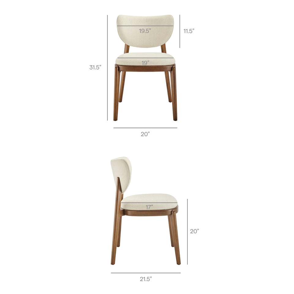 Fenwick Fabric Dining Chairs Set of 2 by Modway