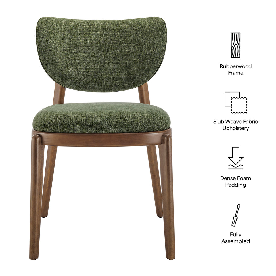 Fenwick Fabric Dining Chairs Set of 2 by Modway