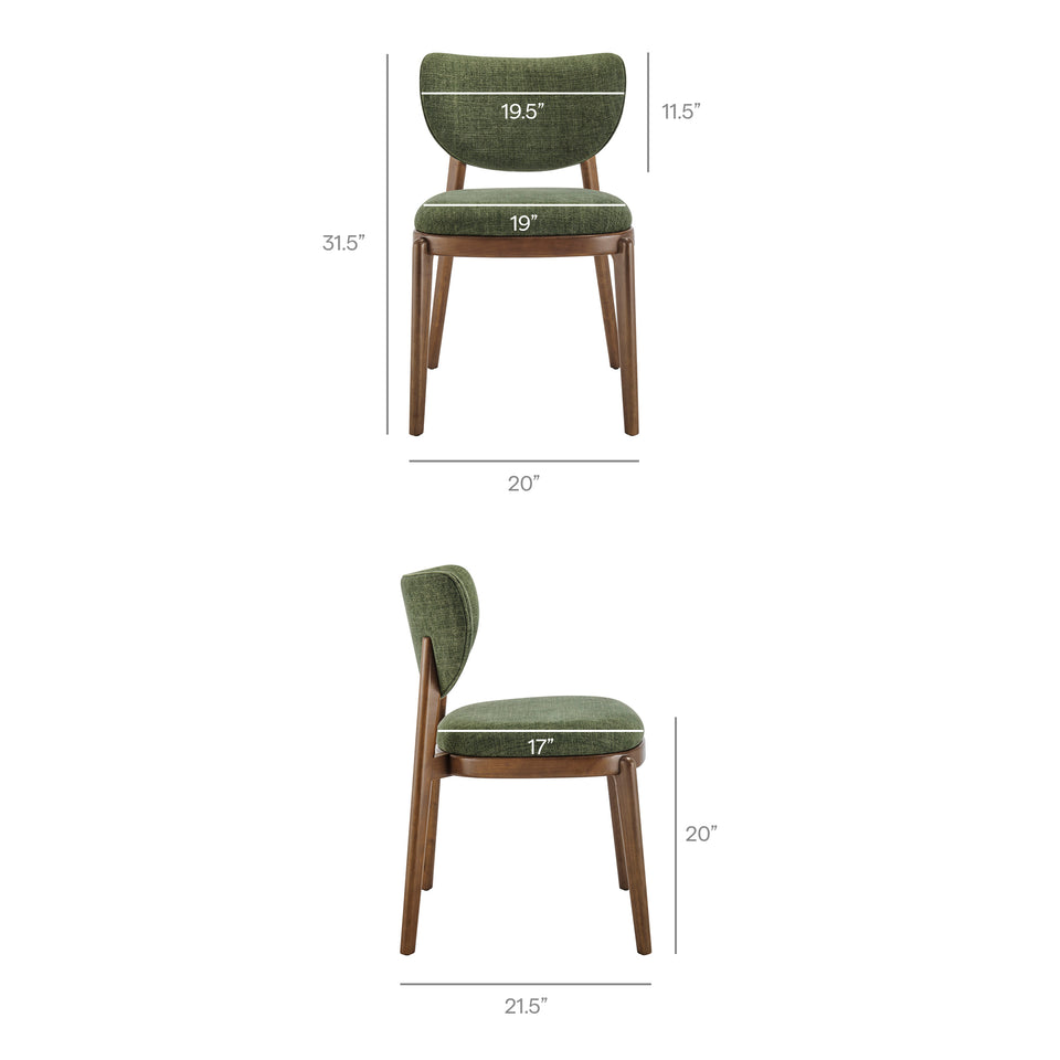Fenwick Fabric Dining Chairs Set of 2 by Modway
