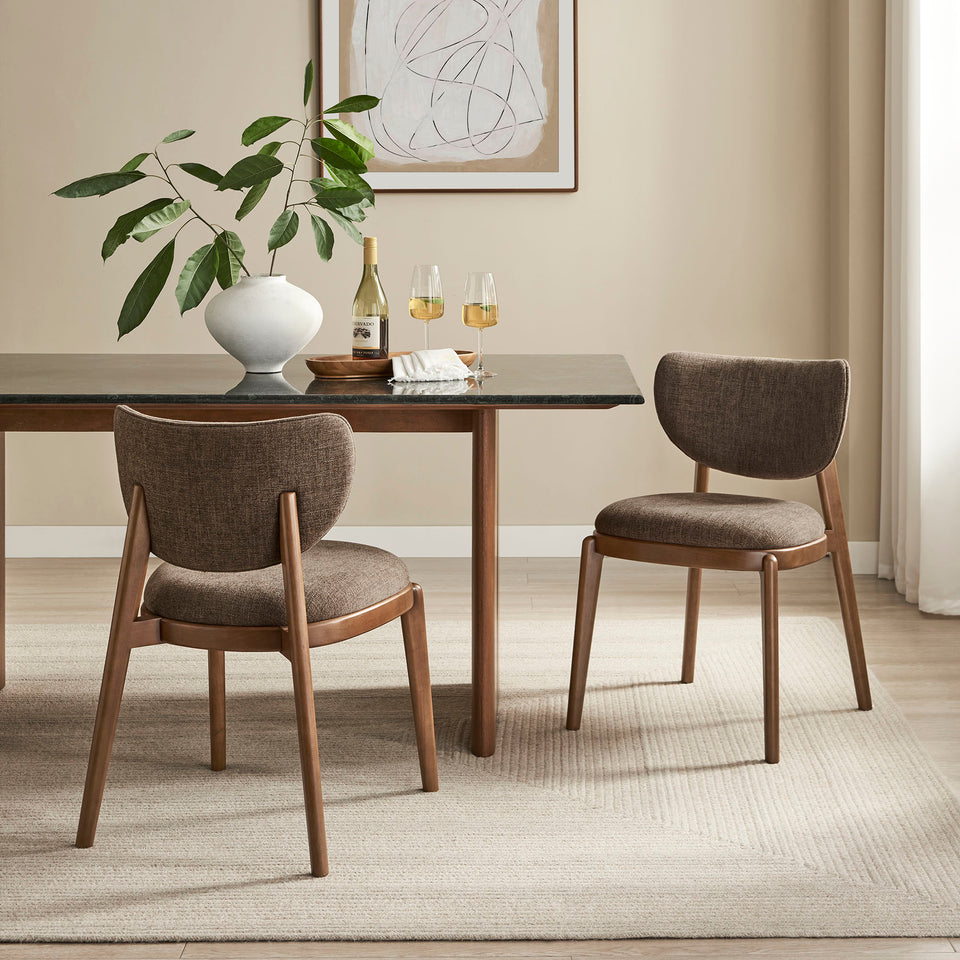 Fenwick Fabric Dining Chairs Set of 2 by Modway