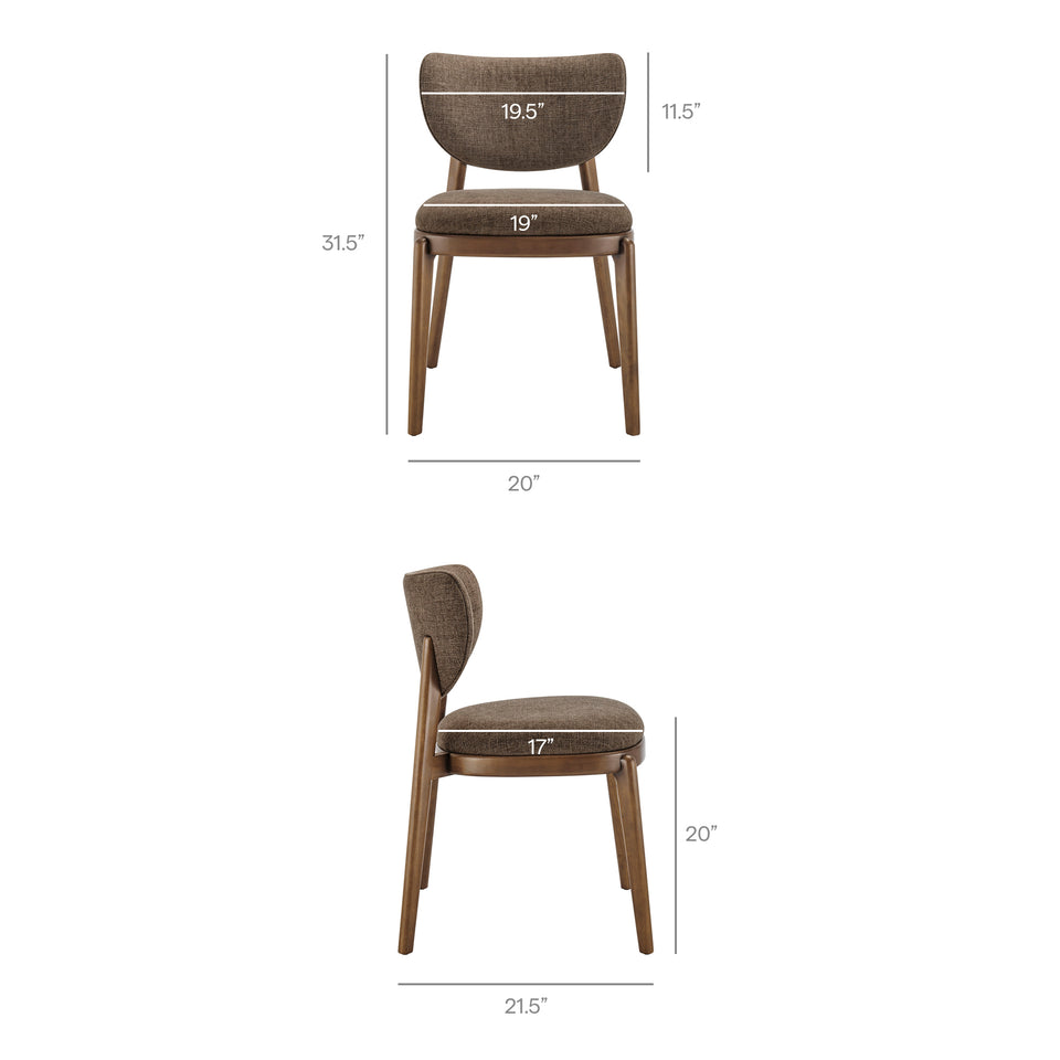 Fenwick Fabric Dining Chairs Set of 2 by Modway