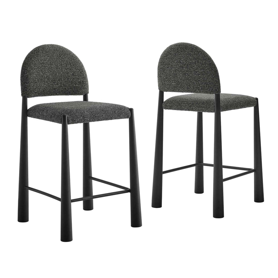 Hayley Upholstered Fabric Counter Stools Set of 2 by Modway