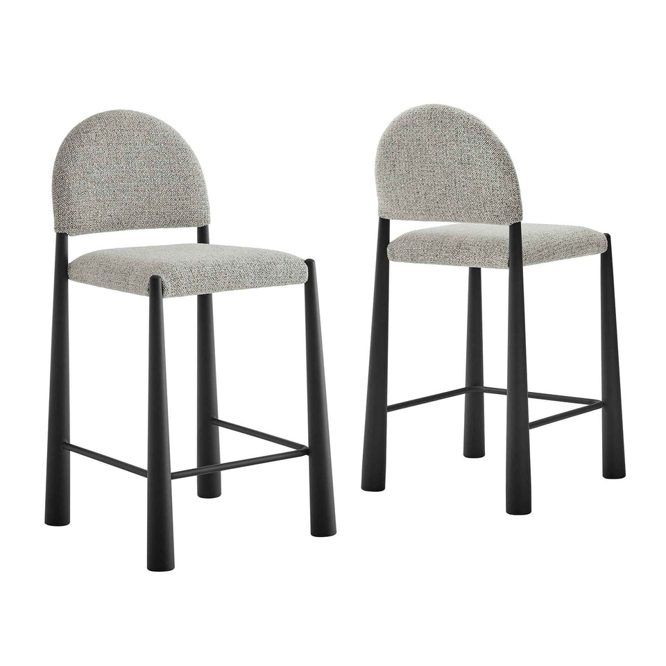 Hayley Upholstered Fabric Counter Stools Set of 2 by Modway