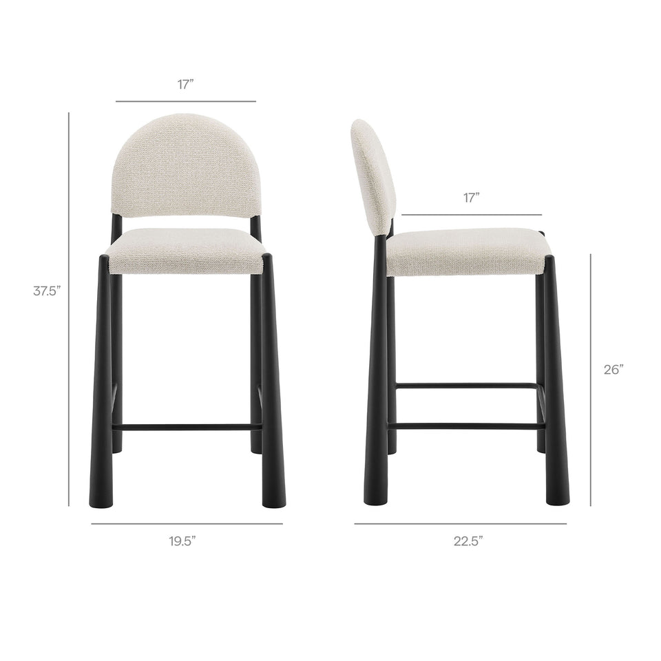 Hayley Upholstered Fabric Counter Stools Set of 2 by Modway