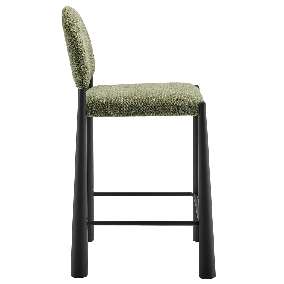 Hayley Upholstered Fabric Counter Stools Set of 2 by Modway
