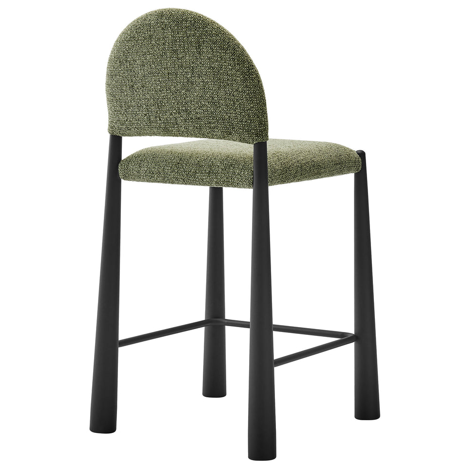 Hayley Upholstered Fabric Counter Stools Set of 2 by Modway