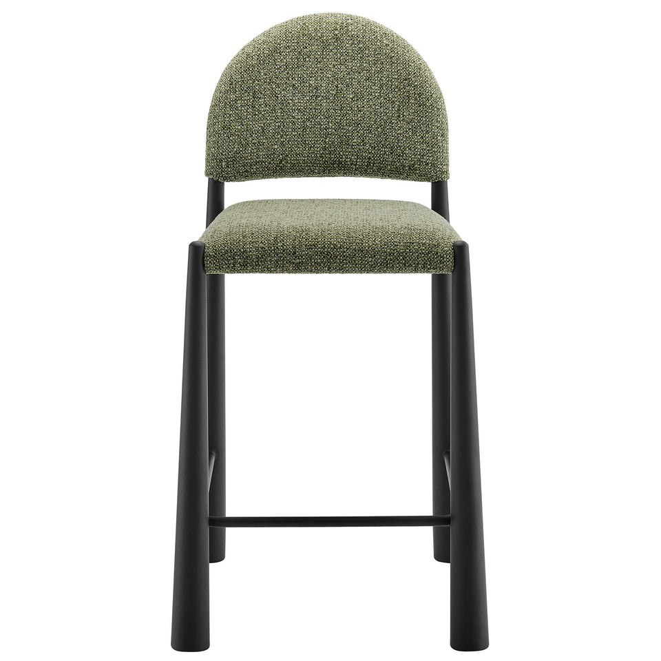 Hayley Upholstered Fabric Counter Stools Set of 2 by Modway