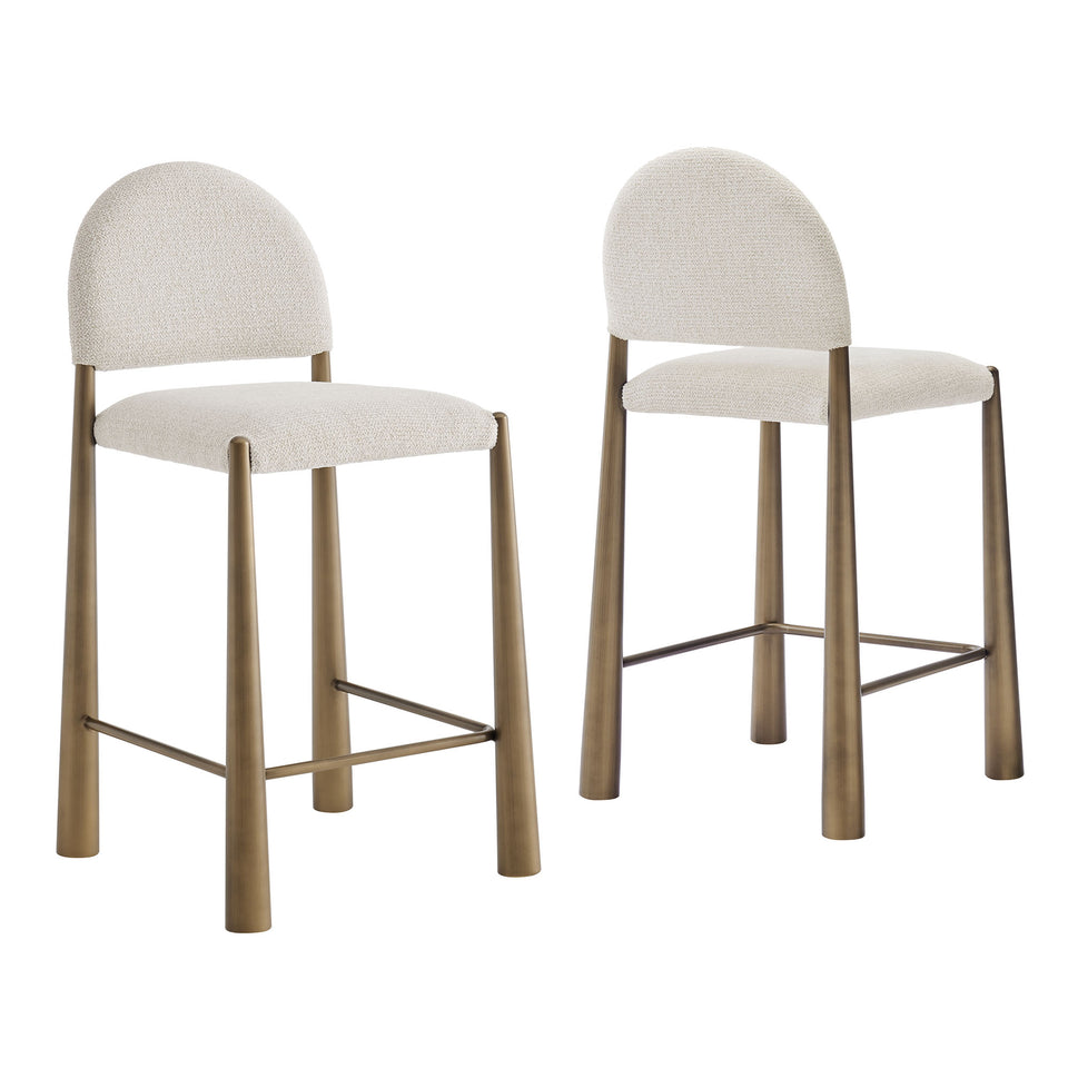 Hayley Upholstered Fabric Counter Stools Set of 2 by Modway