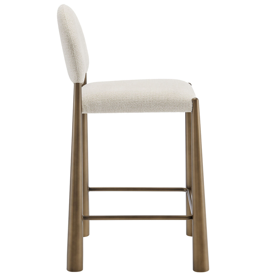 Hayley Upholstered Fabric Counter Stools Set of 2 by Modway
