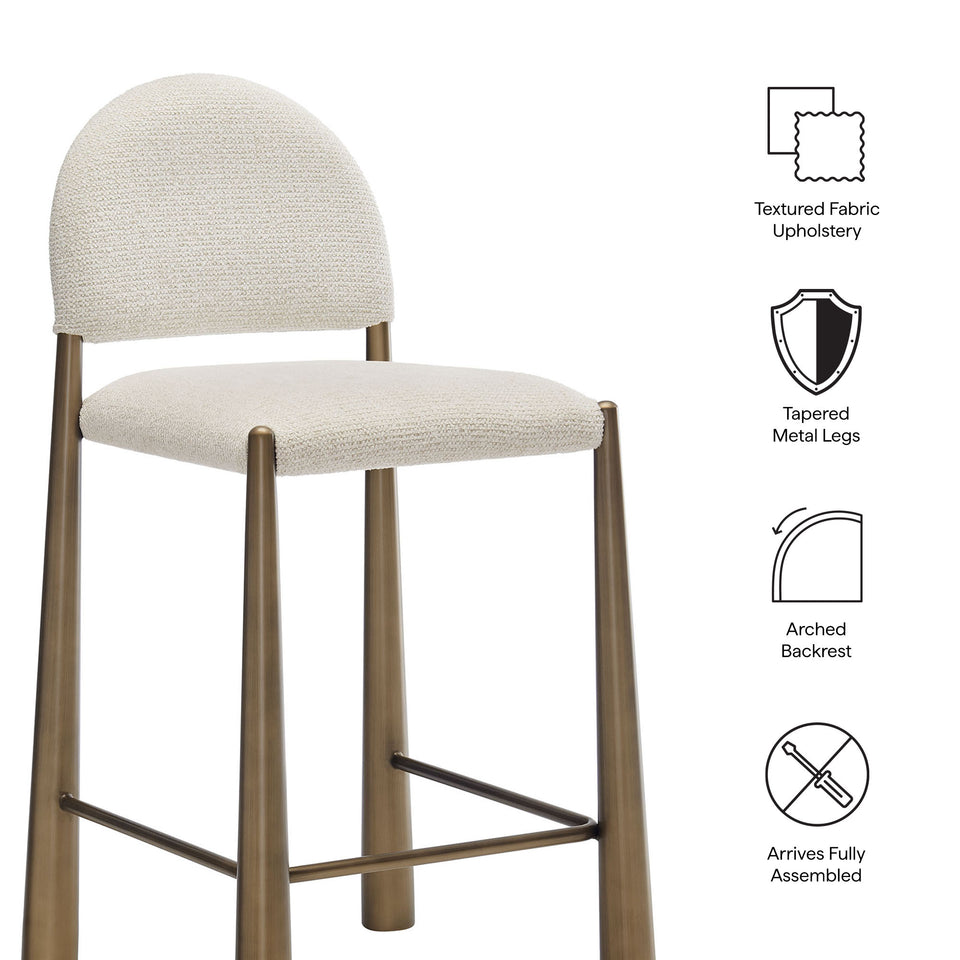 Hayley Upholstered Fabric Counter Stools Set of 2 by Modway