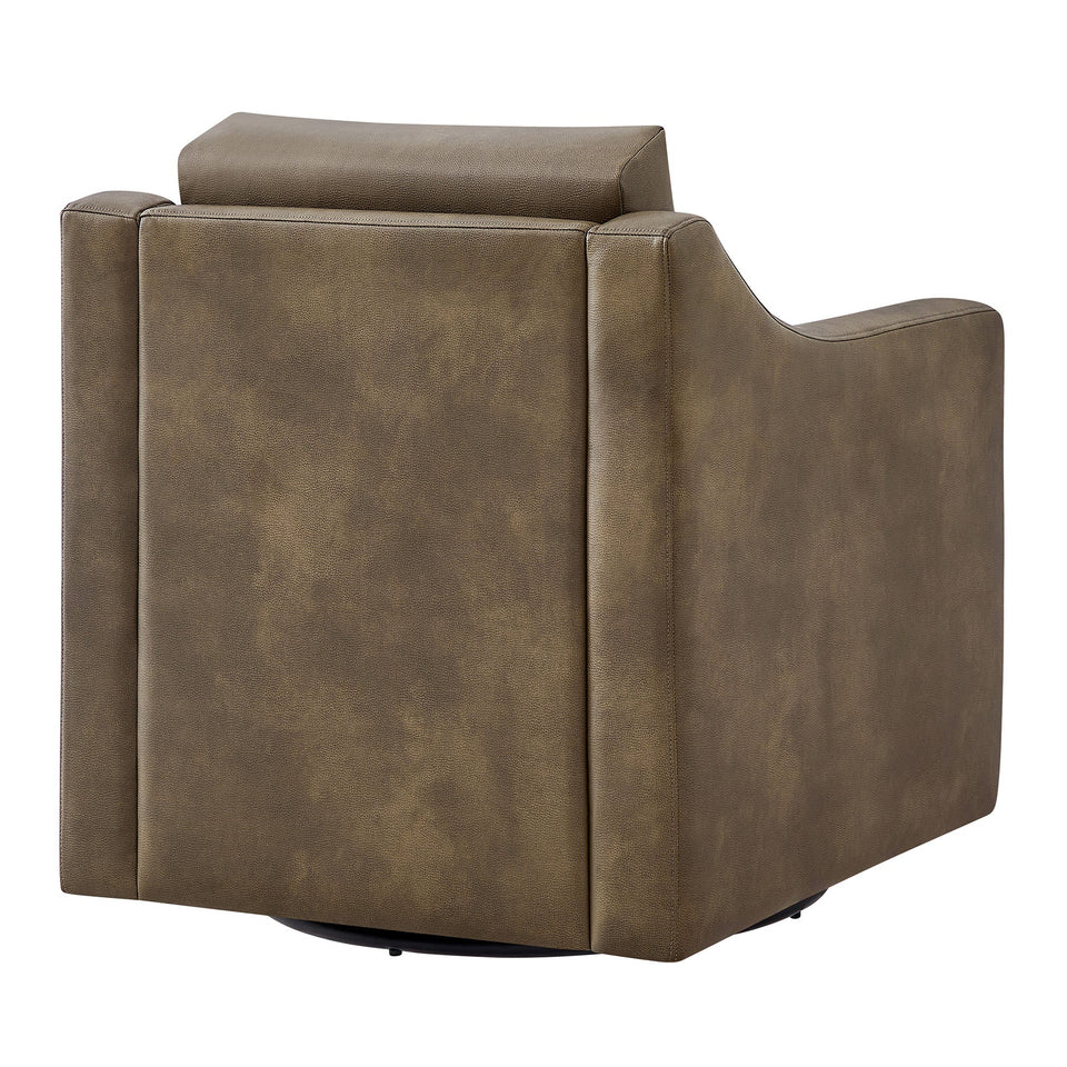 Liora Vegan Leather Swivel Armchair by Modway