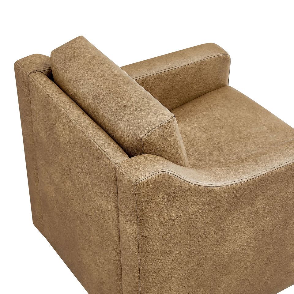 Liora Vegan Leather Swivel Armchair by Modway
