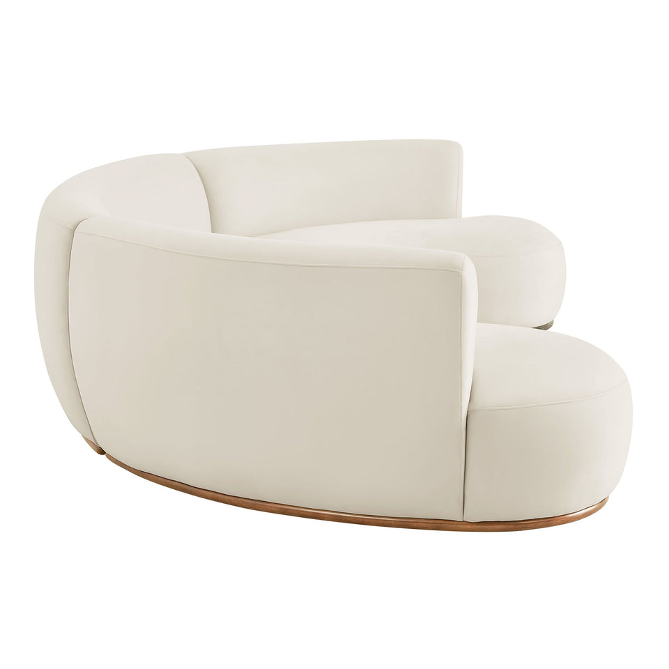 Rialta 3 Piece Curved Performance Velvet Sectional Sofa by Modway