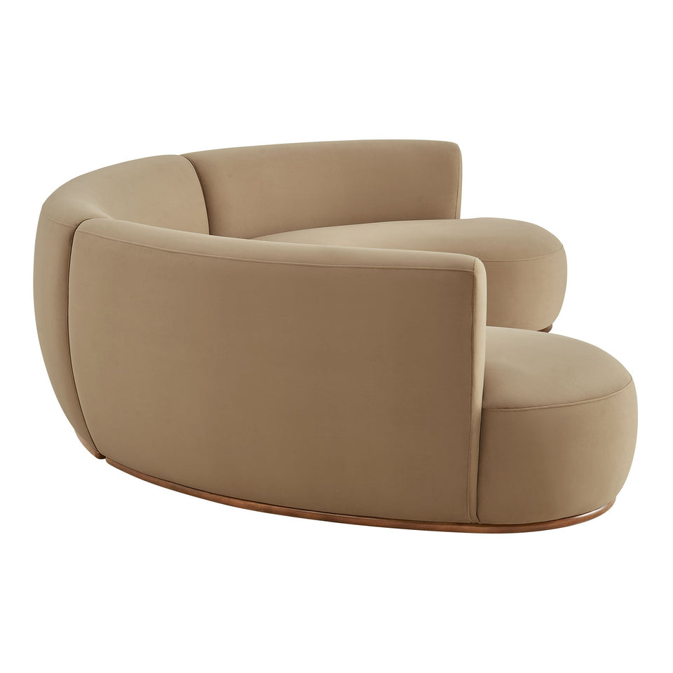Rialta 3 Piece Curved Performance Velvet Sectional Sofa by Modway
