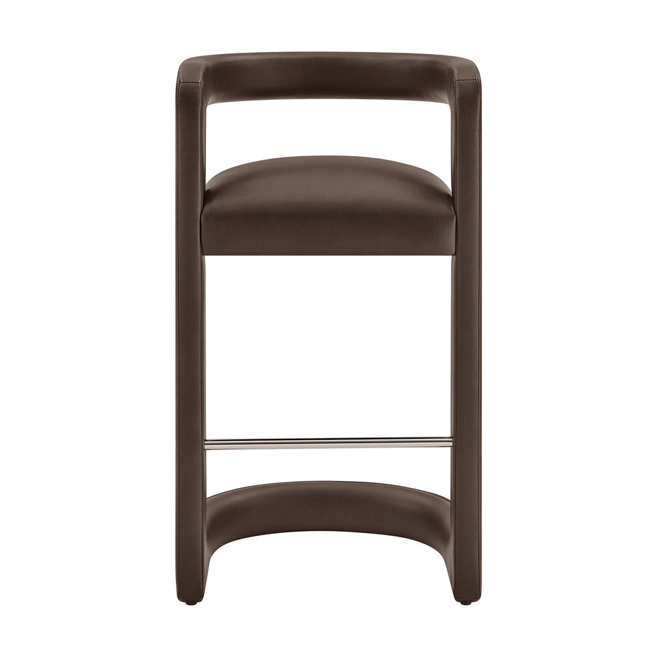 Winslow Premium Vegan Leather Bar Stool Set of 2 by Modway