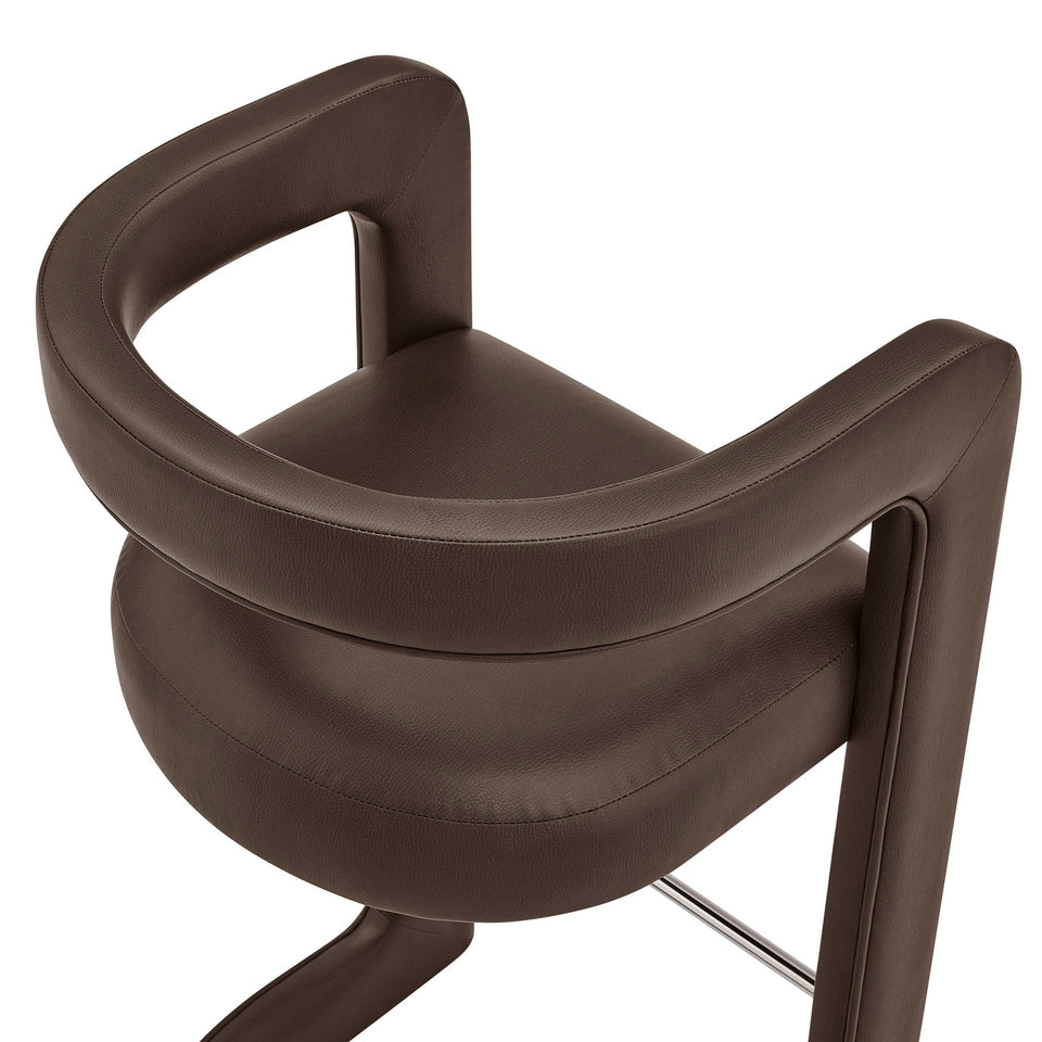 Winslow Premium Vegan Leather Bar Stool Set of 2 by Modway