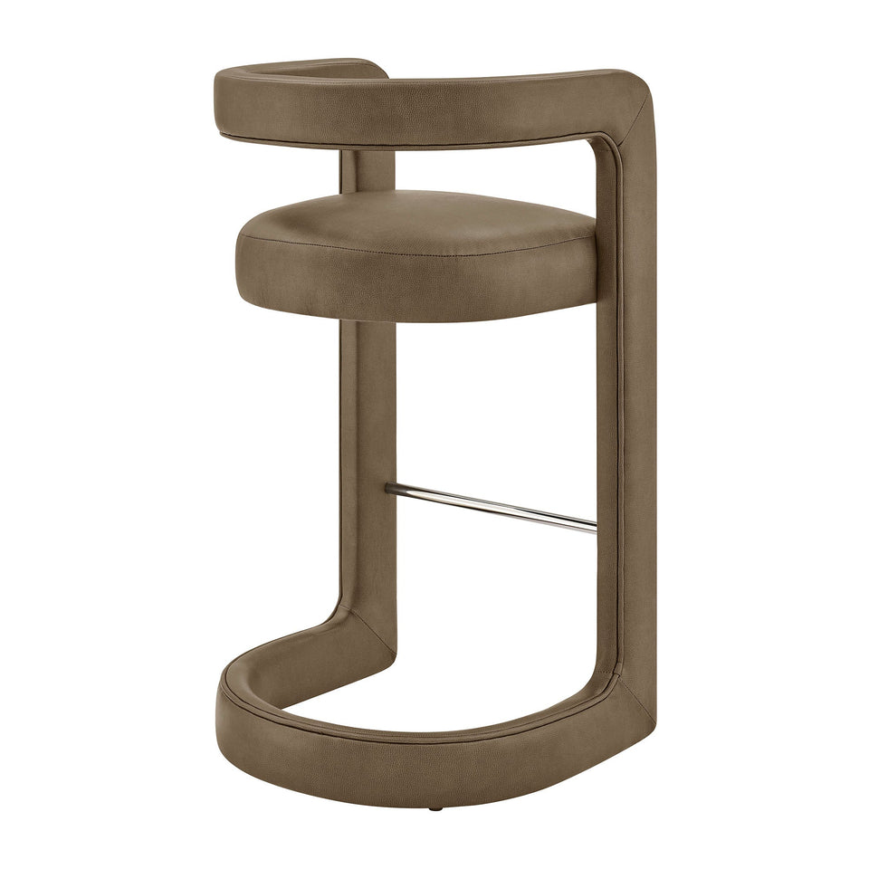 Winslow Premium Vegan Leather Bar Stool Set of 2 by Modway
