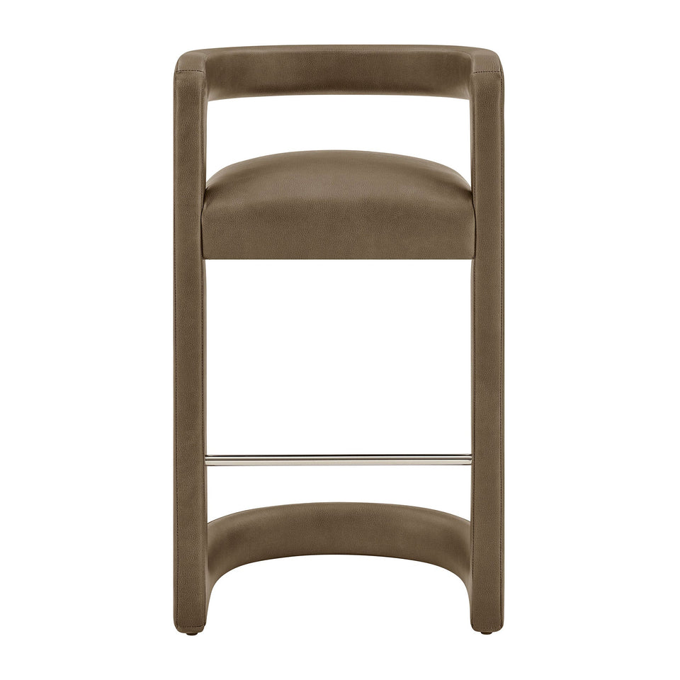 Winslow Premium Vegan Leather Bar Stool Set of 2 by Modway
