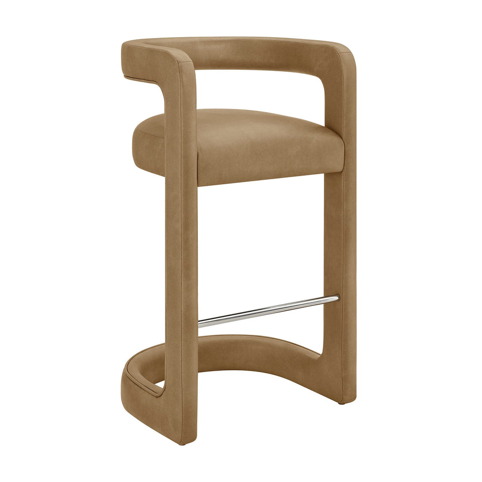 Winslow Premium Vegan Leather Bar Stool Set of 2 by Modway